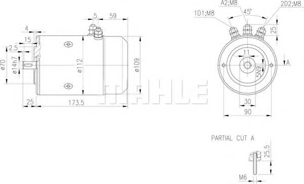 MAHLE ORIGINAL MM 107 Electric Motor
